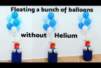 Balloon decoration ideas without helium- DIY/ Floating bunch of balloons  / birthday decor ideas